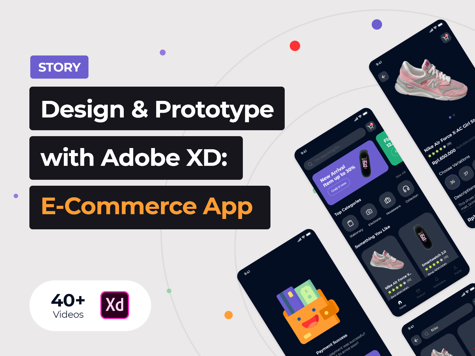 Kelas Adobe XD Mega Course: Design E-Commerce App di BuildWithAngga